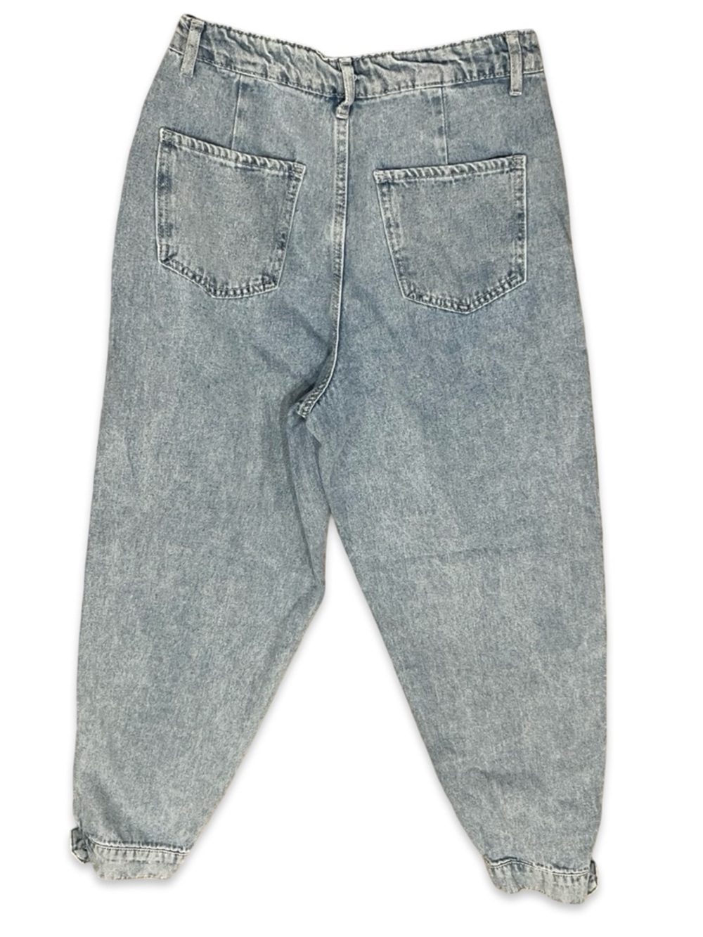 Balloon Light Washed Blue Jeans for Women - Relaxed Fit XS - Picture 3 of 6